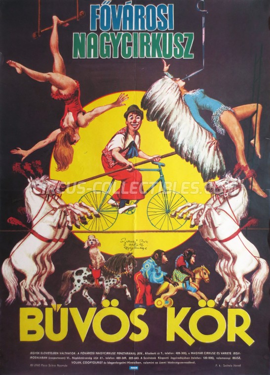 Fovarosi Nagycirkusz Circus Poster - Hungary, 1982