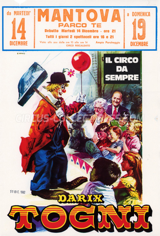 Darix Togni Circus Poster - Italy, 1982