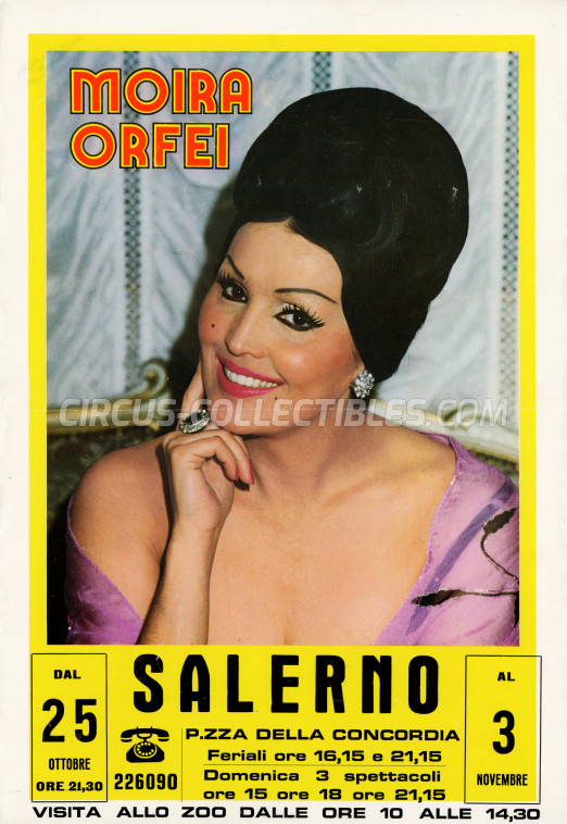 Moira Orfei Circus Poster - Italy, 1986