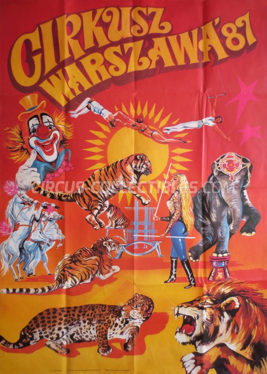 Warszawa Circus Poster - Poland, 1987