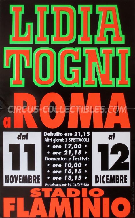 Lidia Togni Circus Poster - Italy, 1999