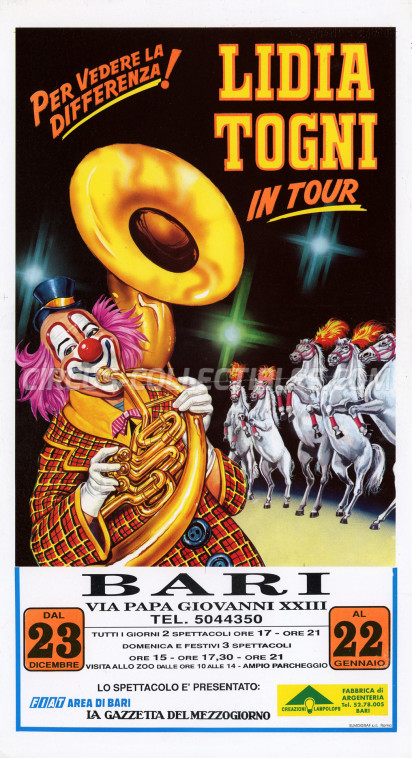 Lidia Togni Circus Poster - Italy, 1994