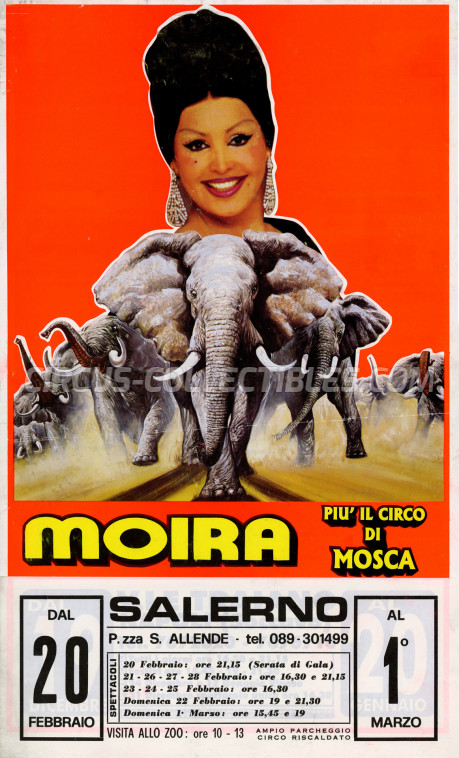 Moira Orfei Circus Poster - Italy, 1998