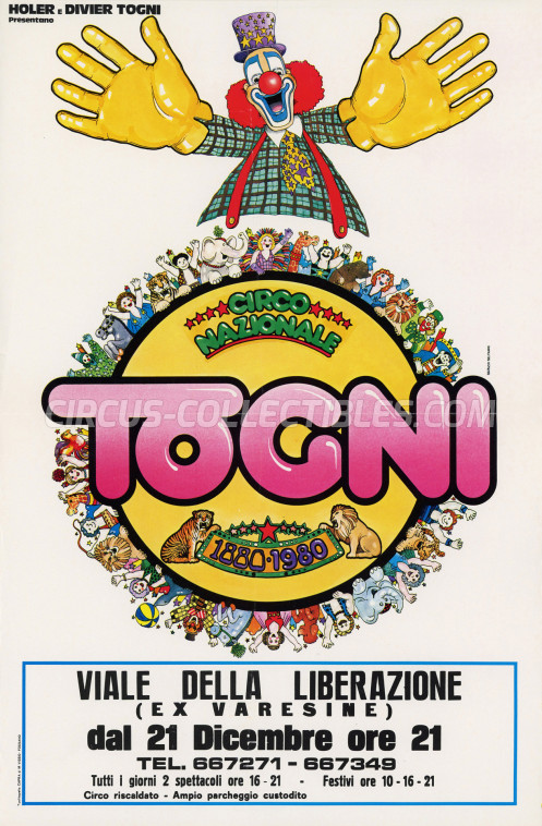Darix Togni Circus Poster - Italy, 1979