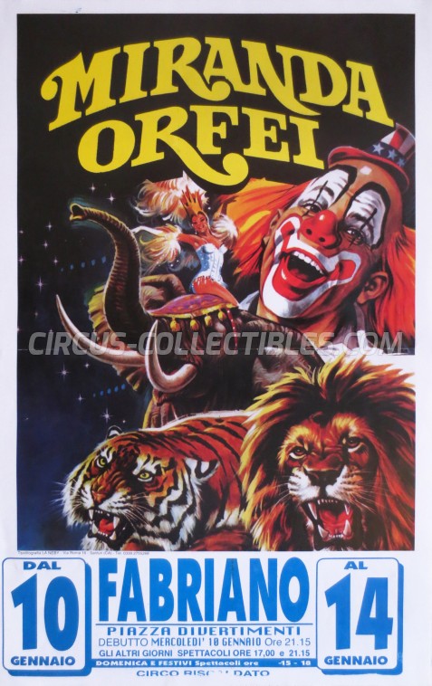 Miranda Orfei Circus Poster - Italy, 2001