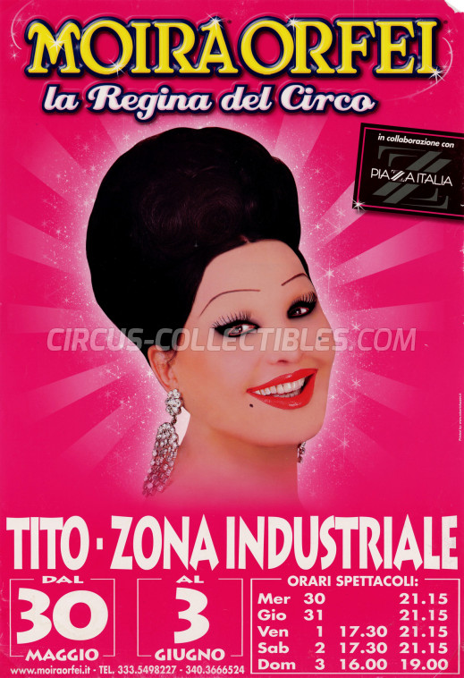 Moira Orfei Circus Poster - Italy, 2012