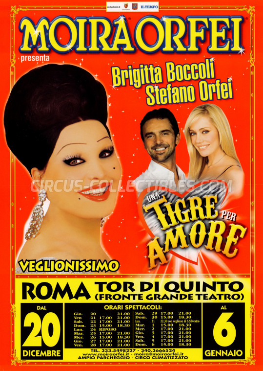 Moira Orfei Circus Poster - Italy, 2007