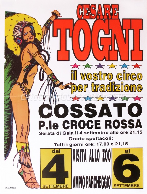 Cesare Togni Circus Poster - Italy, 1998