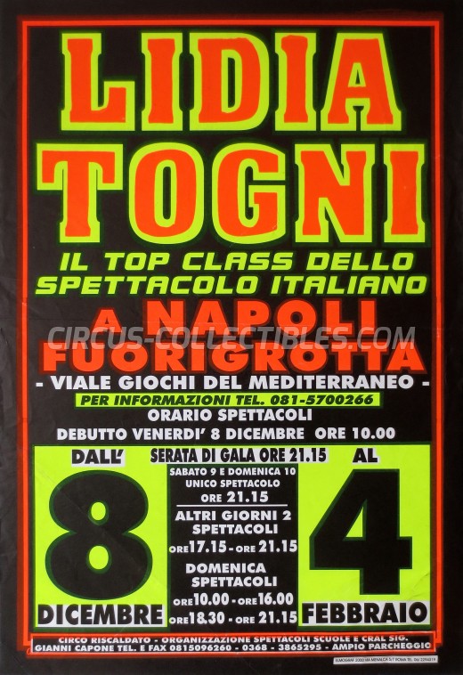 Lidia Togni Circus Poster - Italy, 2000