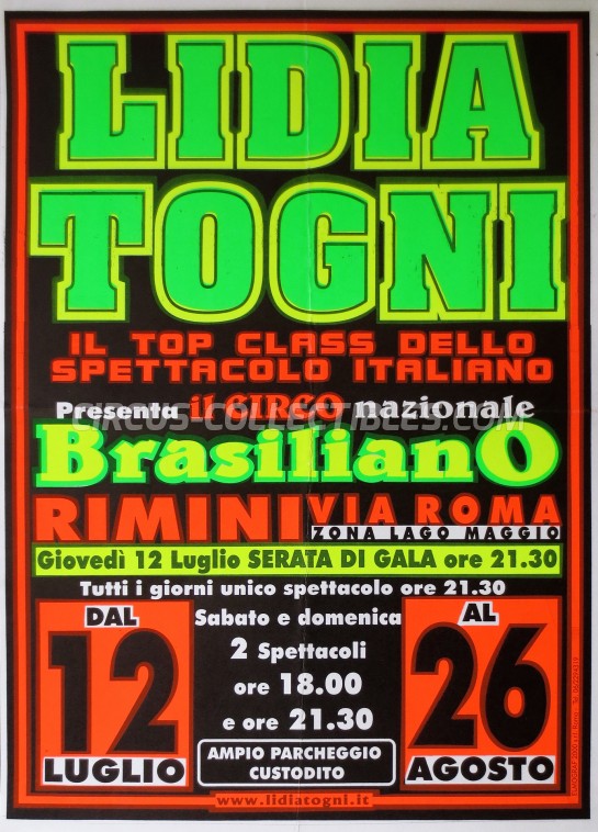 Lidia Togni Circus Poster - Italy, 2001