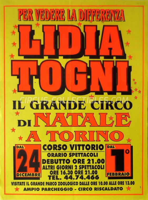 Lidia Togni Circus Poster - Italy, 1997