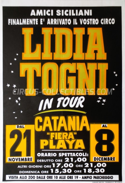 Lidia Togni Circus Poster - Italy, 1996