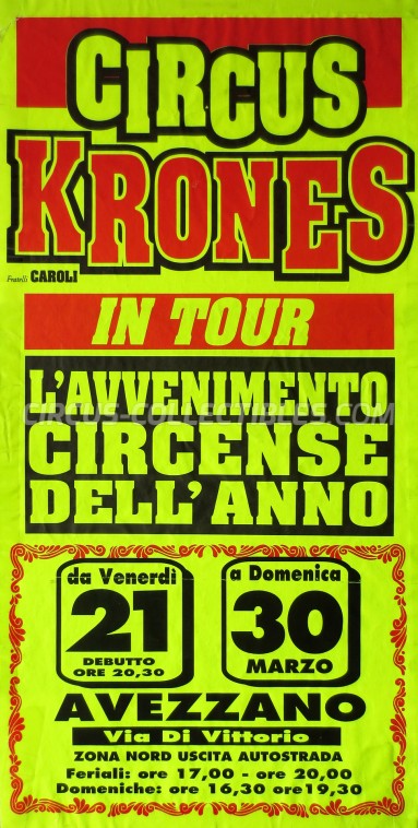 Krones Circus Poster - Italy, 2003