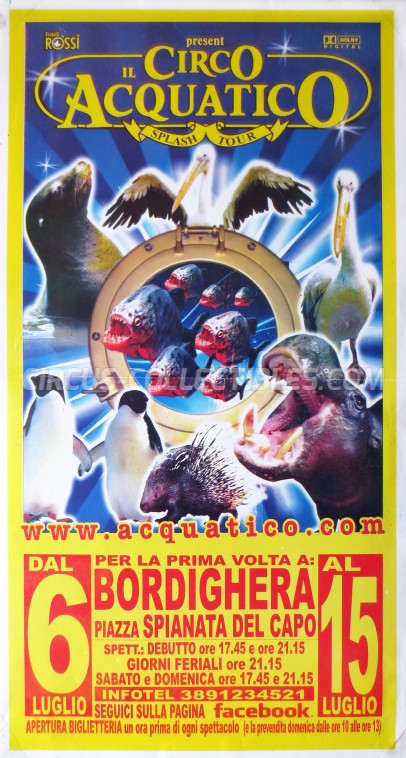Acquatico Splash Tour Circus Poster - Italy, 0