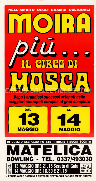 Moira Orfei Circus Poster - Italy, 1989