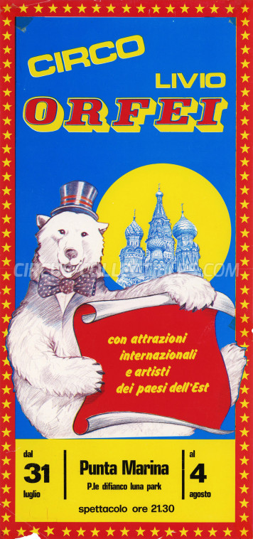 Livio Orfei Circus Poster - Italy, 1989