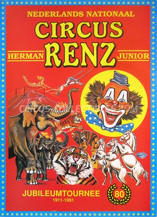 Herman Renz Circus Poster - Netherlands, 1991