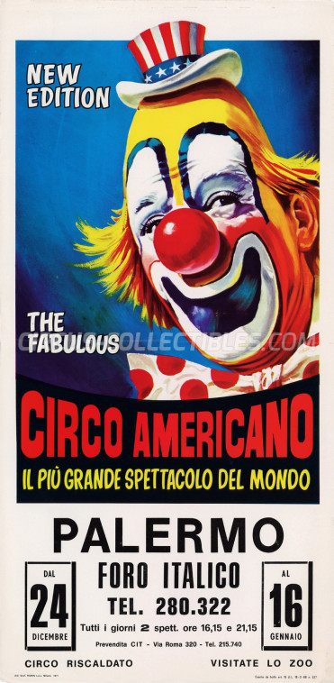 American Circus (Togni) Circus Poster - Italy, 1972