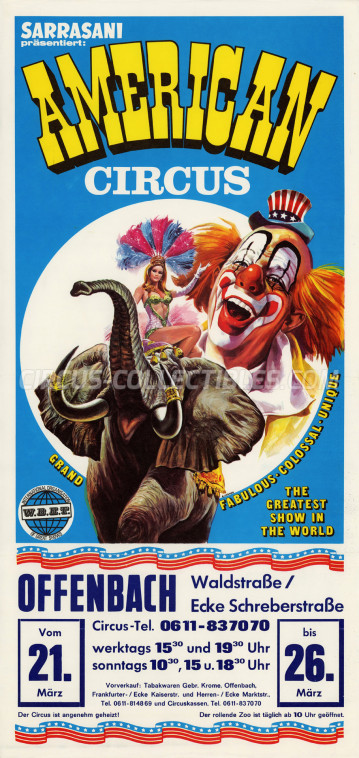 American Circus (Togni) Circus Poster - Italy, 1980