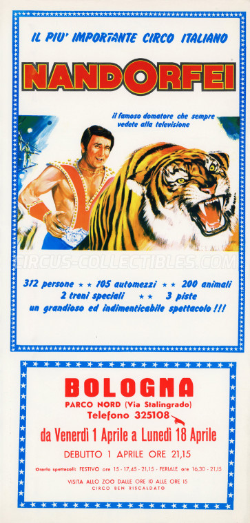 Nando Orfei Circus Poster - Italy, 1983