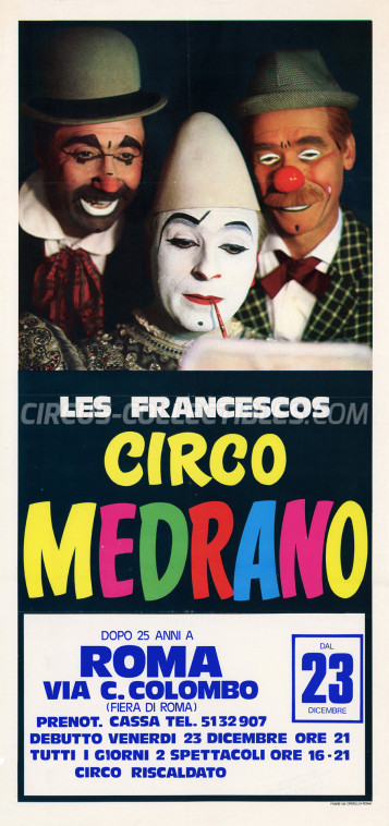 Medrano (Casartelli) Circus Poster - Italy, 1977