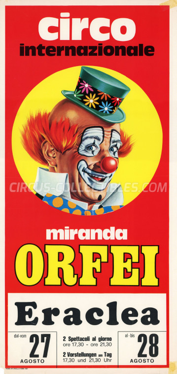 Miranda Orfei Circus Poster - Italy, 1981