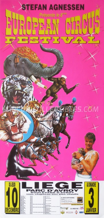 European Circus Festival Circus Poster - Belgium, 1998