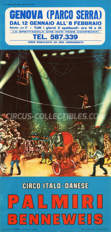 Palmiri Benneweis Circus Poster - Italy, 1965