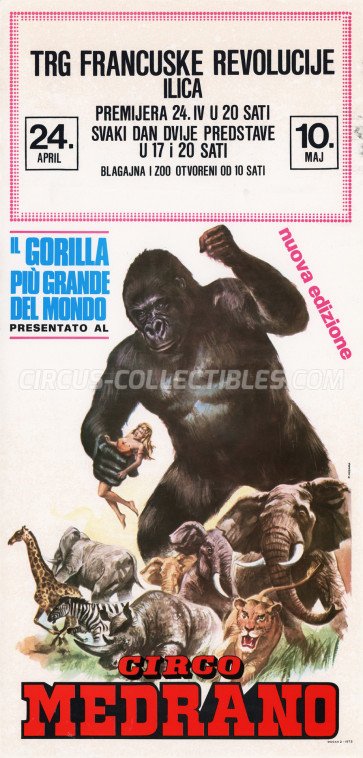 Medrano (Casartelli) Circus Poster - Italy, 1979
