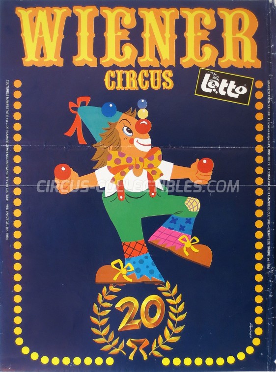 Wiener Circus Circus Poster - Belgium, 1985