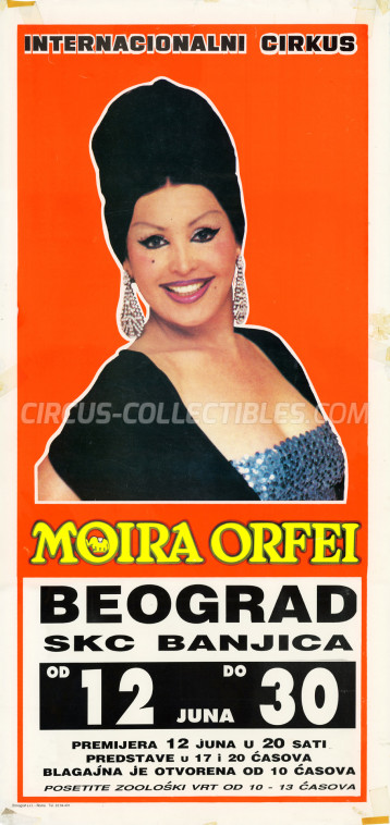 Moira Orfei Circus Poster - Italy, 1991