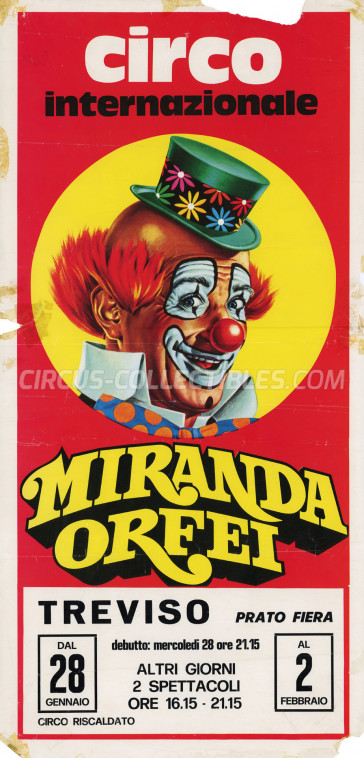 Miranda Orfei Circus Poster - Italy, 1987