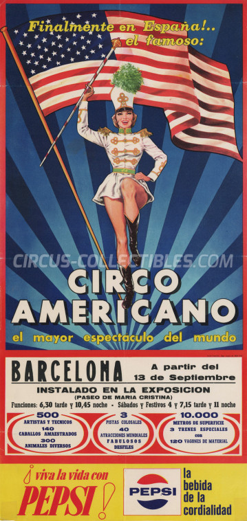 American Circus (Togni) Circus Poster - Italy, 1968