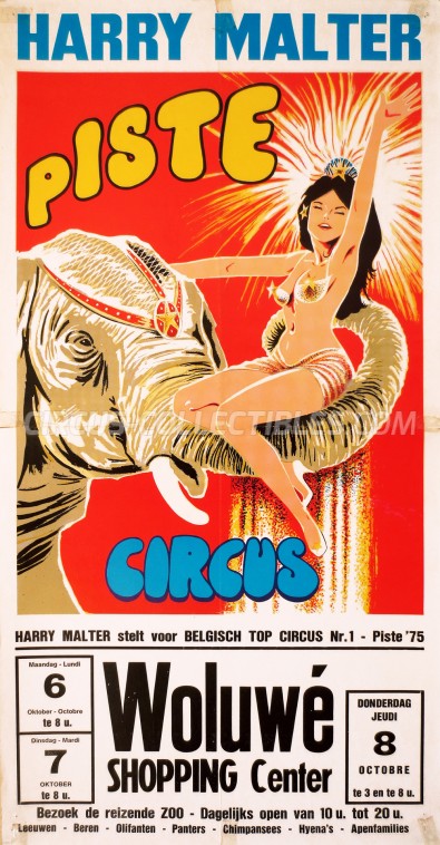Piste Circus Circus Poster - Belgium, 1975