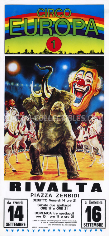 Europa 1 Circus Poster - Italy, 1990