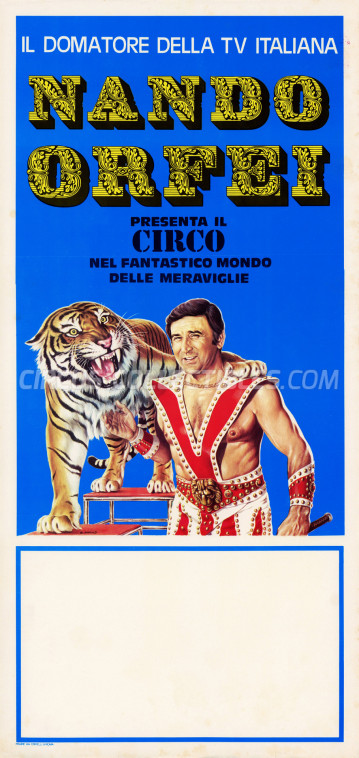 Nando Orfei Circus Poster - Italy, 1980