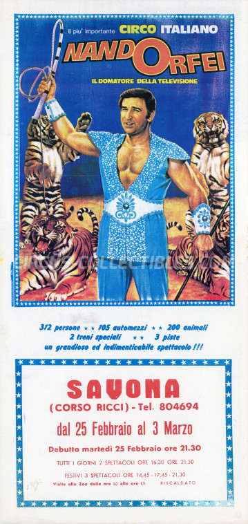 Nando Orfei Circus Poster - Italy, 1986
