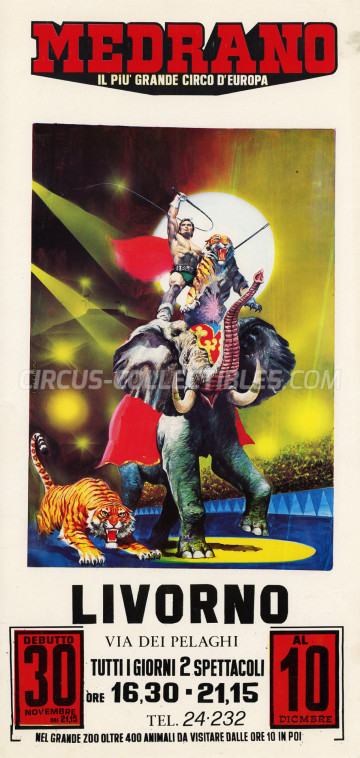 Medrano (Casartelli) Circus Poster - Italy, 1985