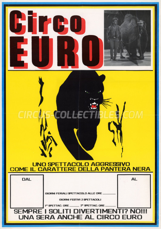 Euro Circus Poster - Italy, 