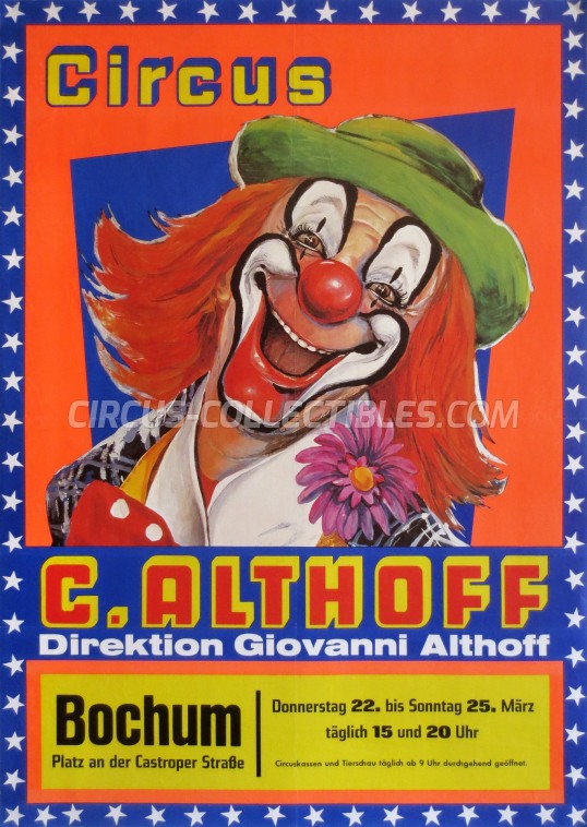 Carl Althoff Circus Poster - Germany, 1979