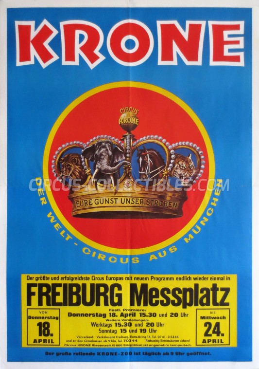 Krone Circus Poster - Germany, 1985