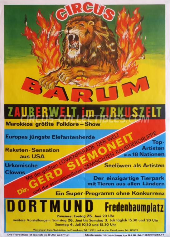 Barum Circus Poster - Germany, 1976
