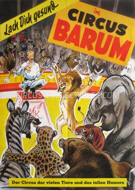 Barum Circus Poster - Germany, 1955