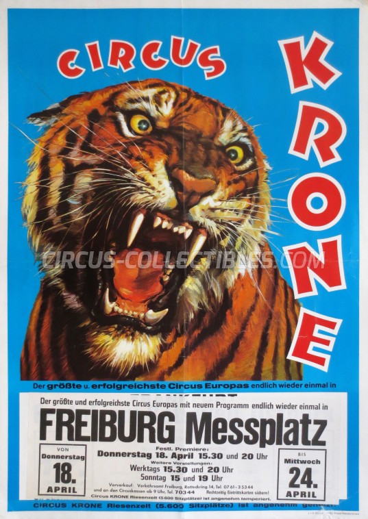 Krone Circus Poster - Germany, 1985