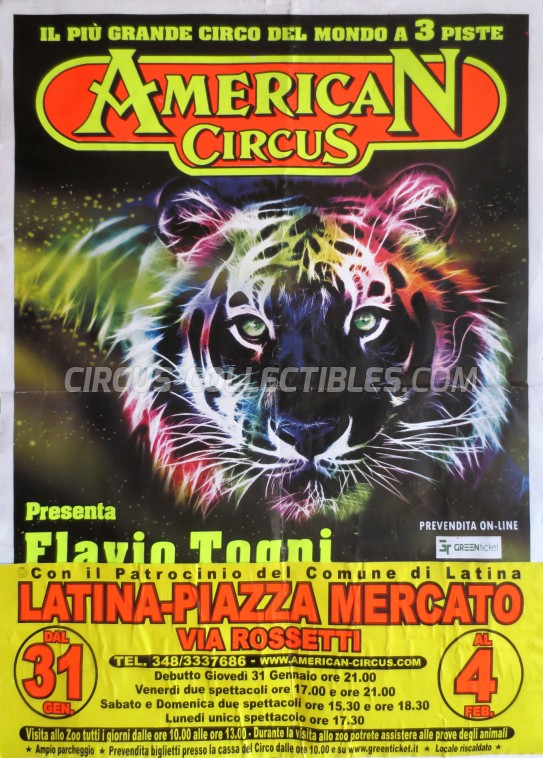 American Circus (Togni) Circus Poster - Italy, 2013