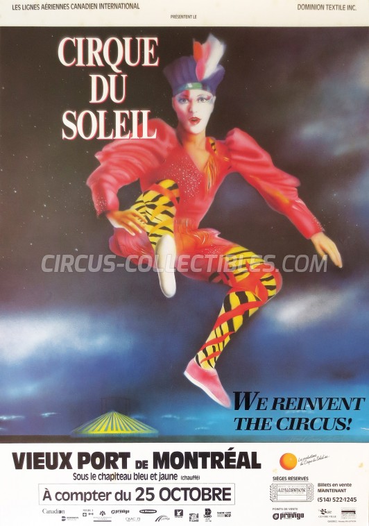 Cirque du Soleil Circus Poster - Canada, 1987