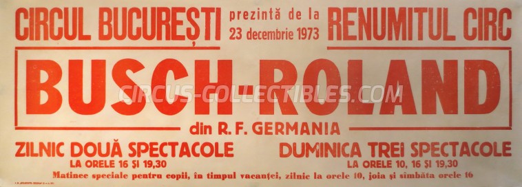 Busch-Roland Circus Poster - Germany, 1973