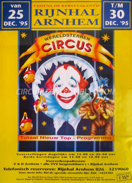 Wereldsterren Circus Circus Poster - Netherlands, 1995