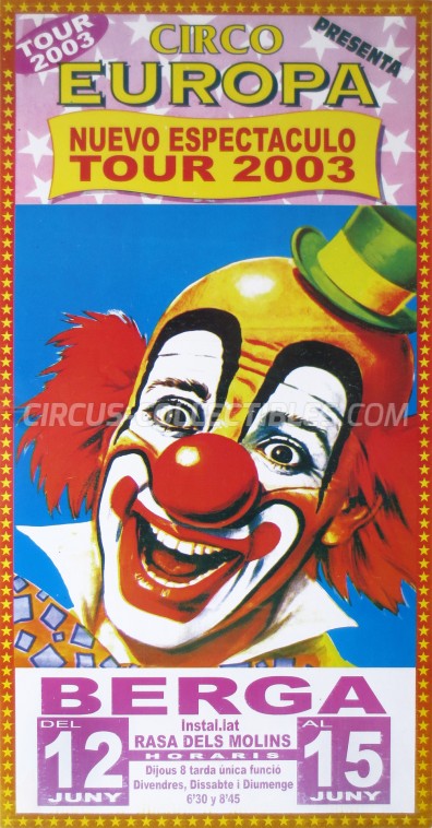 Europa (ES) Circus Poster - Spain, 2003