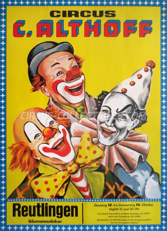 Carl Althoff Circus Poster - Germany, 1976